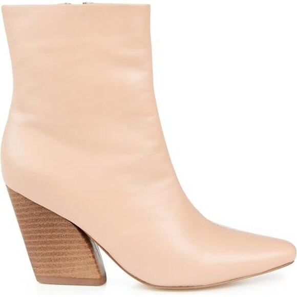 Journee Signature Womens Hydra Almond Toe Stacked Ankle Booties - Picture 2 of 4